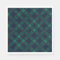 Tartan Clan Zwart Horloge Groen Geruit patroon