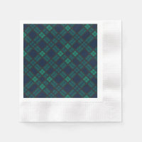 Tartan Clan Zwart Horloge Groen Geruit patroon