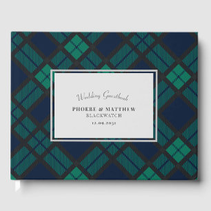 Tartan Clan Zwart Horloge Trouwen Gastenboek