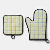 tartan-controlepatroon ovenwant & pannenlap set (Voorkant)