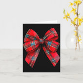 Tartan Coquette Bow, Christmas Funny Gift Women,gi Kaart (Gele Bloem)