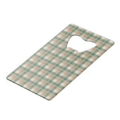 Tartan Creditkaart Flessenopener (Voorkant Gekanteld)