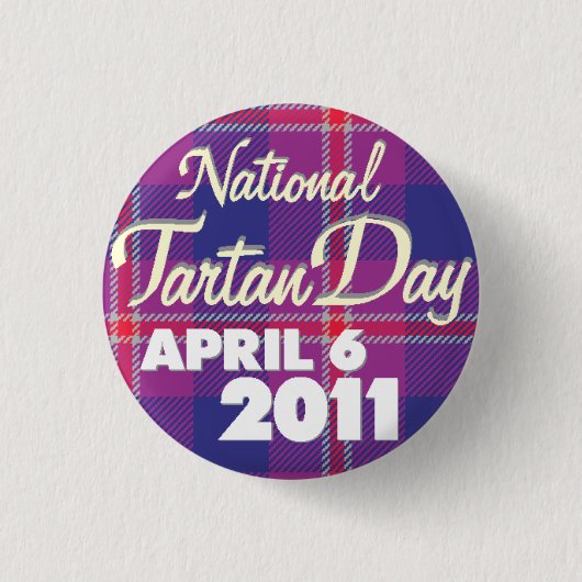 Tartan Dag 2011: Mini Ronde Button 3,2 Cm (Voorkant)