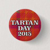 Tartan Dag 2015 miniknop Ronde Button 3,2 Cm (Voorkant)
