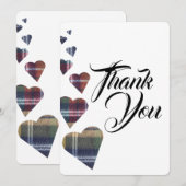 Tartan Dank je wel Bedankkaart (Voorkant / Achterkant)