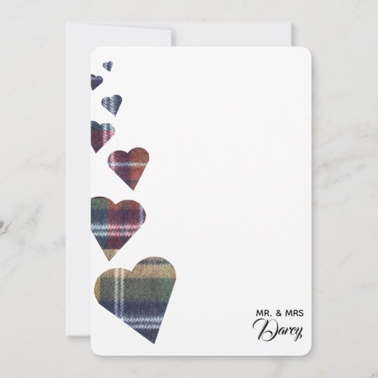 Tartan Dank je wel Bedankkaart (Achterkant)