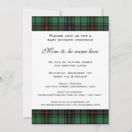  Tartan, Davidson Modern Baby shower Kaart