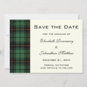  Tartan, Davidson Modern Pattern Wedding Save The Date (Voorkant)