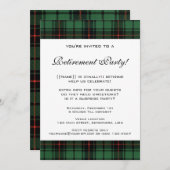  Tartan, Davidson Modern Pensioenfeest Kaart (Voorkant / Achterkant)