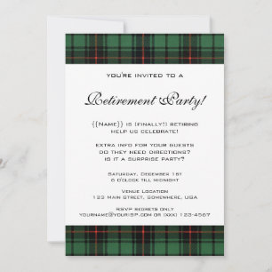 Tartan, Davidson Modern Pensioenfeest Kaart