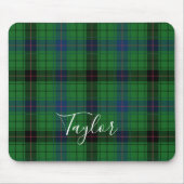 Tartan Davidson Plaid Blauw Groen Gepersonaliseerd Muismat (Voorkant)