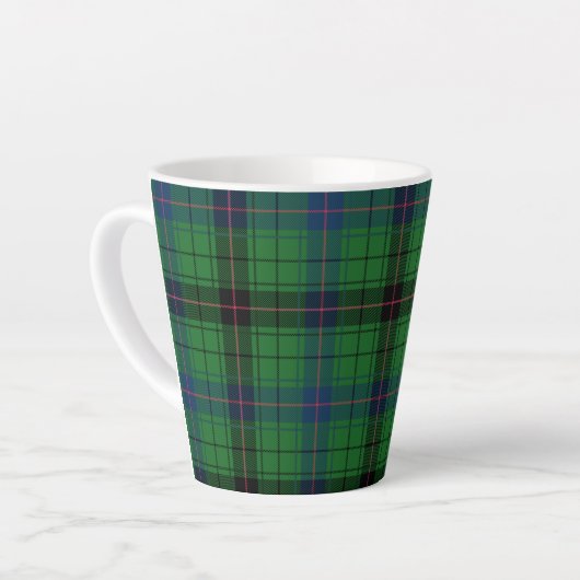 Tartan Davidson Plaid Green Black Rustic Latte Mok (Linkerhoek)