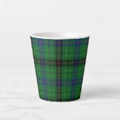 Tartan Davidson Plaid Green Black Rustic Latte Mok (Voorkant)