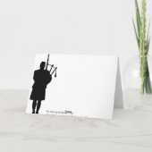 Tartan Day Scottish Bagpiper Kaart (Achterkant)