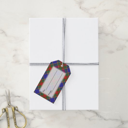 Tartan Delights Clan MacBeth Pset Cadeaulabel (Met Touw)