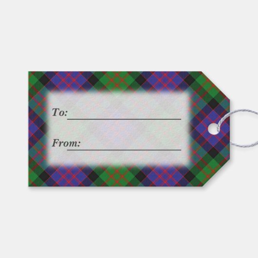 Tartan Delights Clan MacDonald Plaid Cadeaulabel (Voorkant (Horizontaal))