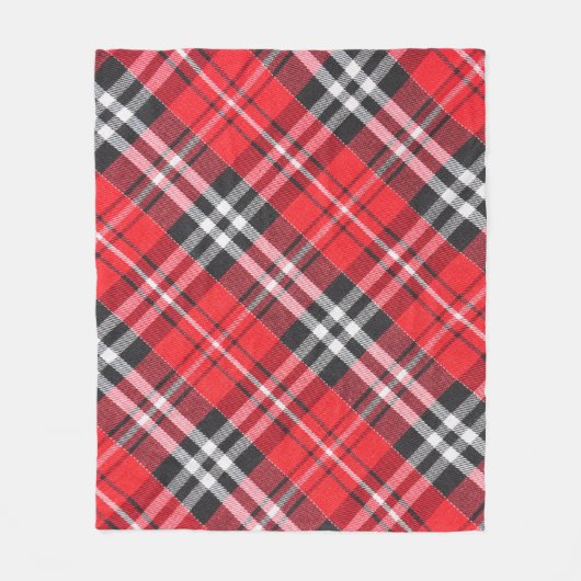 Tartan doekpatroon Top Uitzicht Fleece Deken (Voorkant)