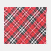 Tartan doekpatroon Top Uitzicht Fleece Deken (Voorkant (Horizontaal))