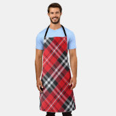 Tartan doekpatroon Top Uitzicht Schort (Gedragen)