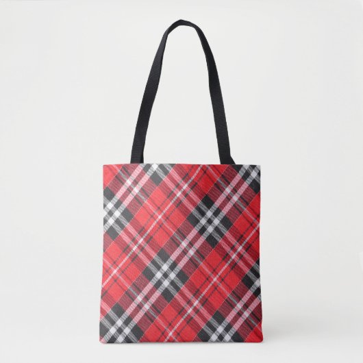 Tartan doekpatroon Top Uitzicht Tote Bag (Voorkant)