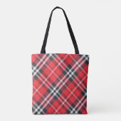Tartan doekpatroon Top Uitzicht Tote Bag (Achterkant)