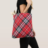 Tartan doekpatroon Top Uitzicht Tote Bag (Dichtbij)