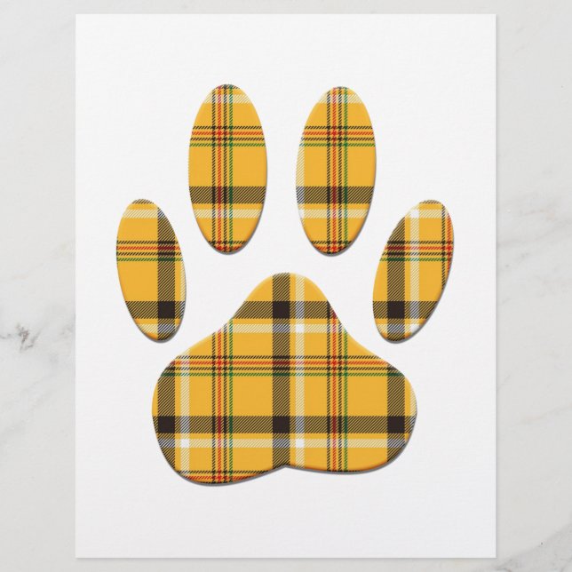 Tartan Dog Paw Print (Voorkant)