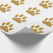 Tartan Dog Paw Print Cadeaupapier (Hoek)