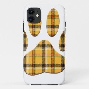 Tartan Dog Paw Print Case-Mate iPhone Case