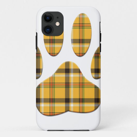 Tartan Dog Paw Print Case-Mate iPhone Case (Achterkant)