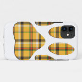 Tartan Dog Paw Print Case-Mate iPhone Case (Achterkant (horizontaal))