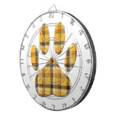 Tartan Dog Paw Print Dartbord (Voorkant Rechts)