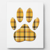 Tartan Dog Paw Print Fotoplaat (Voorkant)