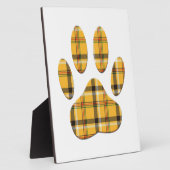 Tartan Dog Paw Print Fotoplaat (Zijkant)