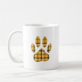 Tartan Dog Paw Print Koffiemok (Links)