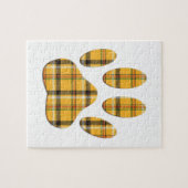 Tartan Dog Paw Print Legpuzzel (Horizontaal)