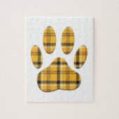 Tartan Dog Paw Print Legpuzzel (Verticaal)