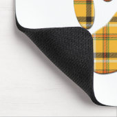 Tartan Dog Paw Print Muismat (Hoek)