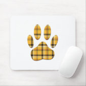 Tartan Dog Paw Print Muismat (Met muis)