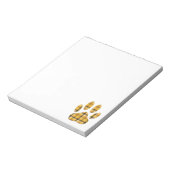 Tartan Dog Paw Print Notitieblok (Linkerzijde)