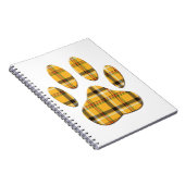Tartan Dog Paw Print Notitieboek (Rechterzijde)