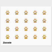 Tartan Dog Paw Print Sticker (Vel)