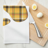 Tartan Dog Paw Print Theedoek (Quarter Fold)