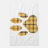 Tartan Dog Paw Print Theedoek (Verticaal)