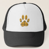 Tartan Dog Paw Print Trucker Pet (Voorkant)