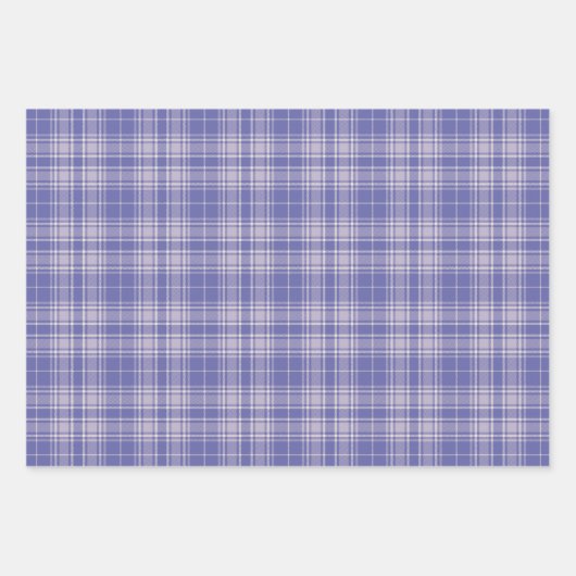 Tartan - Donker Paarse-Mauve-Cement Wit Anders Inpakpapier Vel (Voorkant)