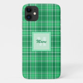 Tartan - Donkergroen met lichtgroen Hoesje met lic (Achterkant)