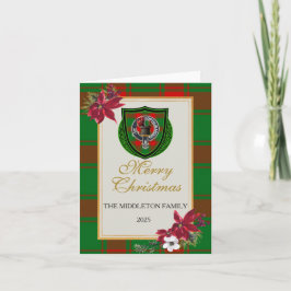 Tartan en Crest van de Schotse Clan Middleton Kaart