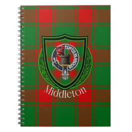 Tartan en Crest van de Schotse Clan Middleton Notitieboek