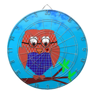 Tartan en harten Owl Dartbord
